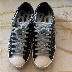 P448 in cow/spotted bottoms come with worn look